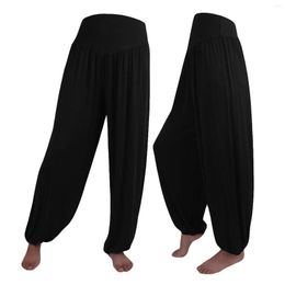 Active Pants Wide Leg Yoga Plus Size Womens Elastic Loose Casual Cotton Soft Sports Dance Harem Long Trousers Sport