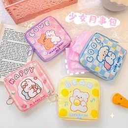 Cosmetic Bags Cute Large Capacity Sanitary Pads Storage Bag Aunt Towel Organizer Mini Clutch Lipstick Key Card Pouch