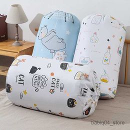 Storage Baskets Bear Collapsible Storage Bag Beam Port Transparent Organiser Clothes Blanket Baby Toy Basket Container Quilt Travel Bags R230726