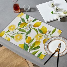 Table Mats 2Pcs Insulated Various Styles Bowl Floral Plant Pattern Pads