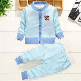 Clothing Sets Fashion Toddler Girl Winter Clothes Sets Knitting Girls Clothing Set Long Sleeve Tops+Pants Cartoon Baby Boys 6-24Months 220217 Z230726