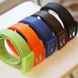 Belts Plastic Buckle Silicone Rubber Leather Belt Waist Strap Waistband Casual