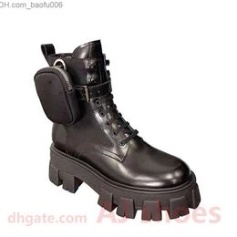 Boots Designer Boots Classic Non-slip Rois Martin Shoes Nylon Military Desert Combat Short Booties Leather Lining Removable Pouch For Z230726