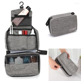 Cosmetic Bags Men Travel Hanging Canvas Toiletries Bag For Shaving Shower Makeup Organiser Waterproof Bathroom Women Beauty Pouch