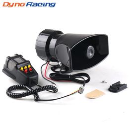 Dynoracing 5-Sound Loud Car Warning Alarm Police Fire Siren 130dB Air Horn PA Speaker 12V 80W Car Accessories Car Warning Alarm287F