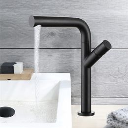 Bathroom Faucet Brushed Gold Basin Faucet Hot and Cold Sink Faucet Brass Faucet Kitchen Faucet Swivel Sink Water Crane Sink Faucet