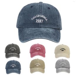 Ball Caps Denim Cotton Baseball Cap For Men Sports Washed Hats Vintage Design Outdoor Travel Sunscreen Unisex Fashion Gorras Para Hombres