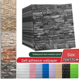 3D Wall Panel wallpaper self-adhesive brick like stickers bedroom 3D wallpaper home DIY luxury decorative stickers 230726