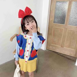 Clothing Sets Baby Girls Winter Clothes Set Christmas Outfits Kids Girls Knit Sweater Skirt Fall Girl Clothing Set Children Costume Z230726