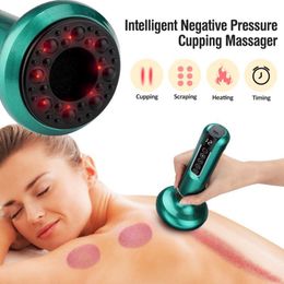 Other Massage Items Electric Vacuum Cupping GuaSha Massager Anti Cellulite Body Slimming Scraping Infrared Heat Therapy Body Beauty Electric Guasha 230726