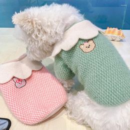 Dog Apparel Winter Warm Pet Clothes Cute Animal Printed T-Shirt Pullover For Chihuahua Shih Tzu Puppy Cat Sweatshirt Clothing