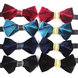 Bow Ties Velvet Men Tie Casual Solid Bowtie For Women Knot Adult Wedding Cravats Party Neck Wear Male Bowties