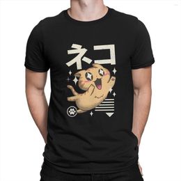Men's T Shirts Harajuku Est TShirt For Men Kawaii Feline Round Neck Polyester Shirt Hip Hop Birthday Gifts Tops