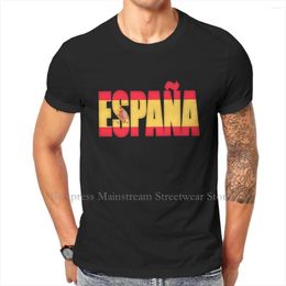 Men's Hoodies Spanish Flag Spain Tshirt Top Graphic Men Vintage Punk Summer Clothes Cotton Harajuku T Shirt