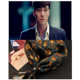 Men's scarves Floral British style mini scarf for men and women autumn and winter vintage suit mini scarf2662