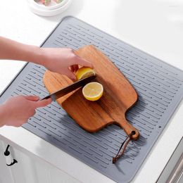 Table Mats Drain Pad Silicone Stove Top Cover Easy To Clean Roll-up Dish Drying Rack Convenient Countertop Mat For Home Kitchen