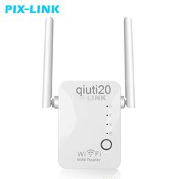 Routers WIFI Repeater Range Extender Mini Wireless Router 2.4g Wifi Booster Signal Amplifier Dual-Band 2 External Antennas x0725