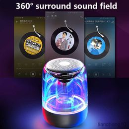 Portable Speakers Mobile Phone Bluetooth Speaker High-quality Colourful Lights Wireless Small Sound Subwoofer Portable Home Mini Gift R230727