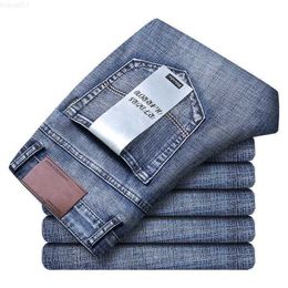 Men's Jeans 2023 Spring Men Top Brand New Business Casual Elastic Comfort Straight Denim Pants Male High Quality Trousers Y2303 L230726