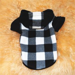 Dog Apparel Winter Sweatshirt Hoodie Sweater Plaid Ropa Gato Sphynx Yorkshire Vetement Chien Hihuahua Poodle Clothes Coat Jacket