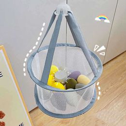 Storage Baskets Simple Hanging Beauty Puff Drying Net Brush Tool Storage Basket Windproof Breathable Foldable Net Pocket