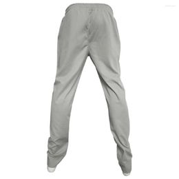 Men's Pants Men Trousers Soft Casual With Elastic Waist Drawstring Ankle-banded Pockets Ideal For Commute Outdoor Activities