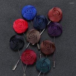 Brooches Broach Corsage Silk Rose Flower Lapel Pin Brooch/epinglette/2023 Korean Wedding Mens Suit Accessories Wholesale/broszka