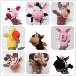 Cute animal wolf rabbit monkey crocodile mouth open parent-child interaction finger play with puppets puppet kindergarten storytelling