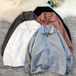Men's Jackets Spring Autumn Zipper Bomber Jacket Male Casual Streetwear Loose Black Gray Pilot Coat Man Clothing 4XL 5XL