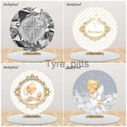 Background Material Mehofond Photography Background Baptist Circle Elastic My First Communion Boy and Girl Angel God Blessing Background Photo Studio X0725