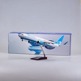 Aircraft Modle About 47CM Aeroplane B737-800 Aircraft Russia Pobed Airlines W Light and Wheel Landing Gears Resin Plane Model Toy 230725