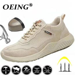 Dress Shoes Brand Summer Lightweight Steel Toecap Men Women Work Safety Boots Breathable Male Female Casual Plus Size 3745 230726