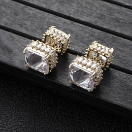 Stud Earrings Trendy Daily Sparkling Majic Box For Women Wedding CZ Brincos Boucle D'oreille Bohemia Brazil Jewellery A20325