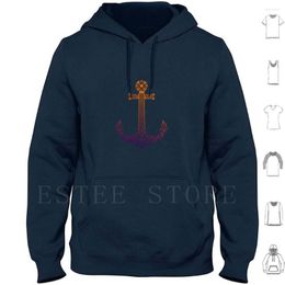 Men's Hoodies Symbol Anchor Tribal Tattoo Gift Idea Long Sleeve Sea Boat Captain Sailing Sailor Ship Ocean Yacht