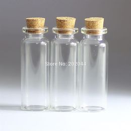 Whole- 100 15ml Mason Jar Glass Bottles Vials Jars With Cork Stopper Decorative Corked Tiny Mini Liquid Bottle kitchen supplie198L