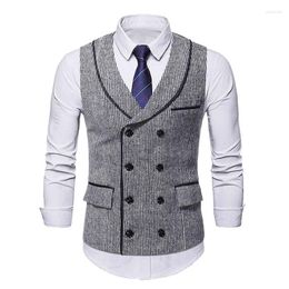 Men's Vests Suit Vest Spring And Autumn Mature Business British Fashion Casual Large Size