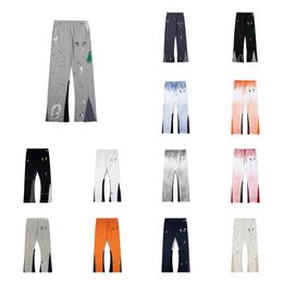 Moda Uomo Jeans Gallerie Sudore Designer Depts Maculato Lettera Stampa Pantaloni da donna da uomo Coppia Sciolto Versatile CasualO1BW