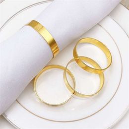 Napkin Rings 50pcs lot Golden Antique Fauxl Pearl Serviette Holder For Wedding Party Banquet Adornment 230725