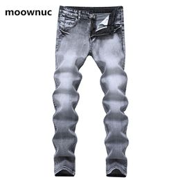2020 spring Nostalgia style jeans men's casual elastic Slim Fit trousers men Jeans Classic grey Denim mens size 28-383219
