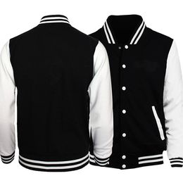 Men's Jackets Black White Solid Colour Jacket Loose Oversized Clothes Casual Men Baseball Clothes Personality Street Coat Warm Fleece Jackets 230725