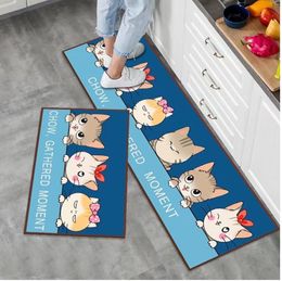 Fashion Anti-slip Long Kitchen Rug Mat for Floor Modern Bath Carpet Entrance Doormat Washable Area Rugs Living Bedroom Prayer Pad 20230726