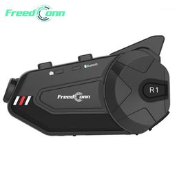 dconn Motorcycle Group Intercom Waterproof HD Lens 1080P Video 6 Riders Bluetooth FM Wifi Helmet Headset R1 Plus Recorder1290d