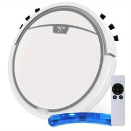 RS300 White Rechargeable Automatic Sweeper: Smart Sweeping and Dragging Integrated Household Robot