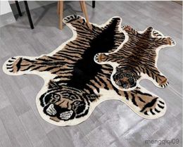 Carpets Nordic imitation pattern Rug skin leather Antiskid Mat washable Animal print Carpet for living room bedroom R230726