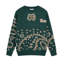 Sweaters Knitted Oversized Men Womens Cashew Print Pullover Hip Hop Sweatshirts Streetwear Fashion Casual Loose Men Tops Eur Size S-XL