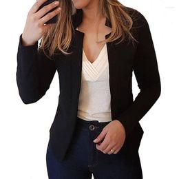 Women's Suits Women Thin White Blazers Spring 2023 Female Summer Blazer Long Sleeve Open Stitch OL Womens Slim Coats Femme Ladies Black Tops