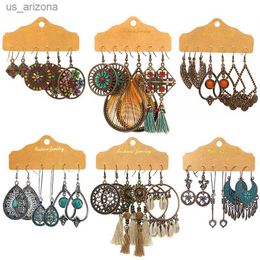 Wholesale India Earrings Set Fashion Stylish Accessories Water Drop round Tassel L230620