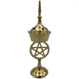 Candle Holders Metal Copper Five-Pointed Star Incense Burner Burning Carbon Altar Ornaments Charcoal Tower