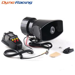 Dynoracing 5-Sound Loud Car Warning Alarm Police Fire Siren 130dB Air Horn PA Speaker 12V 80W Car Accessories Car Warning Alarm238I