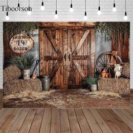 Background Material Western cowboy photography background barn farm rural wooden door wheel background props children's photography studio X0725